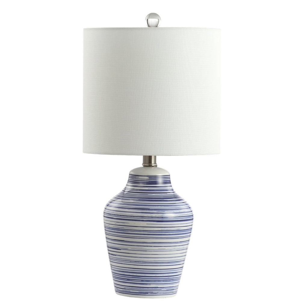 Safavieh MAXTON Table Lamp - Elegant Blue & White Accent for Ambient Lighting in Any Room, 21" Height TBL4141A-SET2