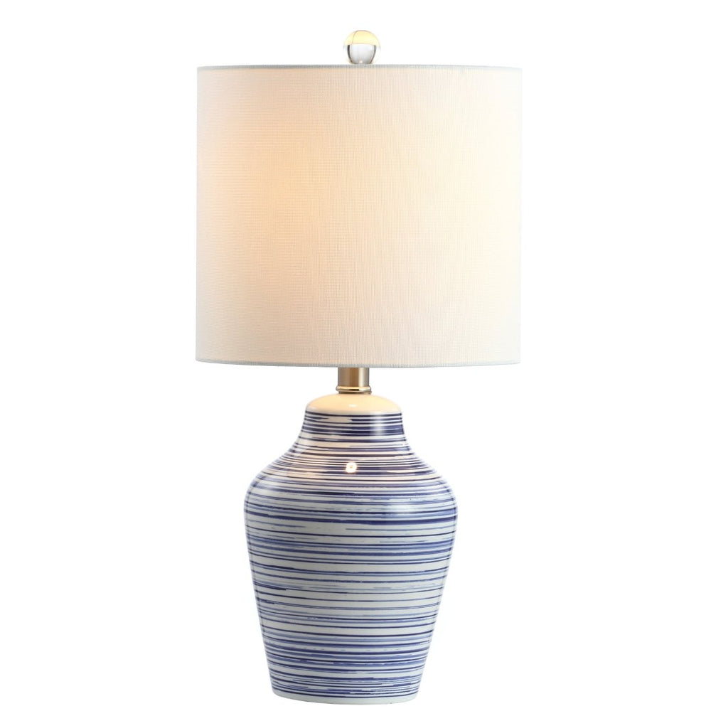 Safavieh MAXTON Table Lamp - Elegant Blue & White Accent for Ambient Lighting in Any Room, 21" Height TBL4141A-SET2