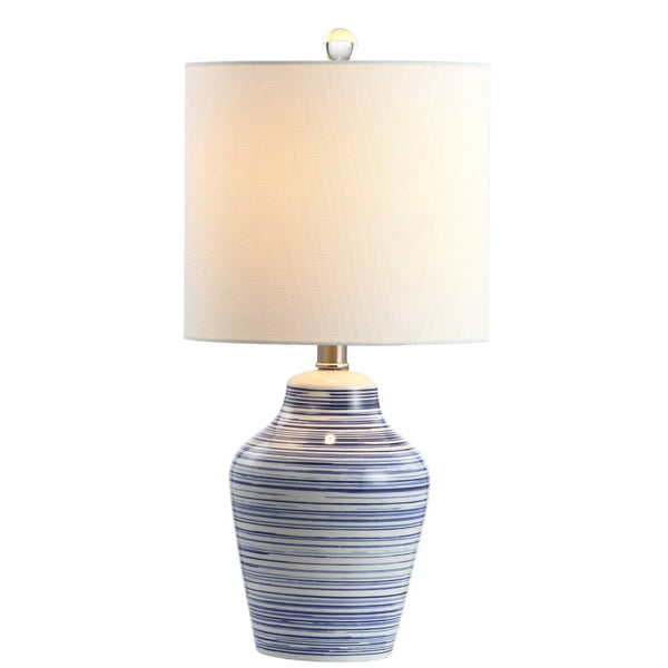 Safavieh MAXTON Table Lamp - Elegant Blue & White Accent for Ambient Lighting in Any Room, 21" Height TBL4141A-SET2