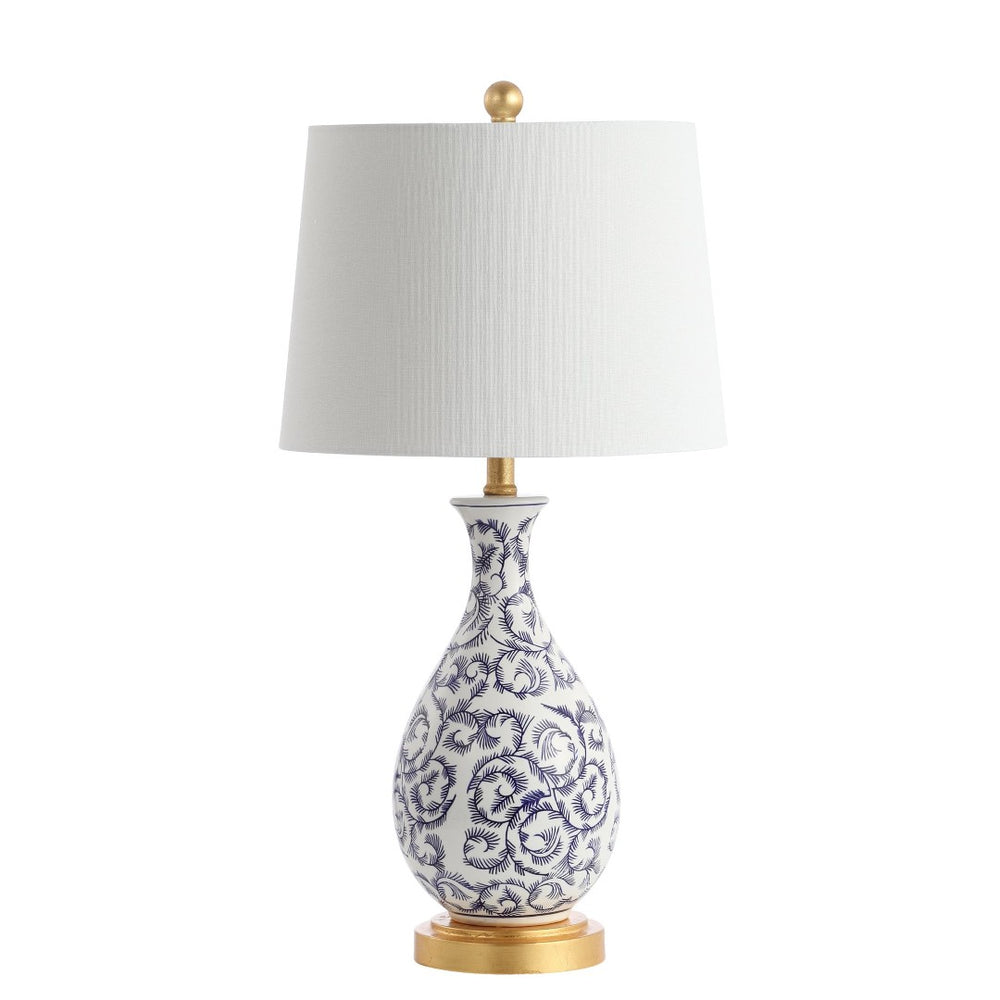 Safavieh AVI Table Lamp - Elegant Blue & White Design for Modern Spaces, Perfect for Ambiance & Style TBL4148A-SET2