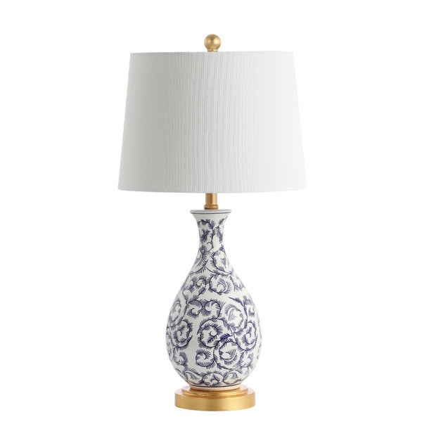 Safavieh AVI Table Lamp - Elegant Blue & White Design for Modern Spaces, Perfect for Ambiance & Style TBL4148A-SET2