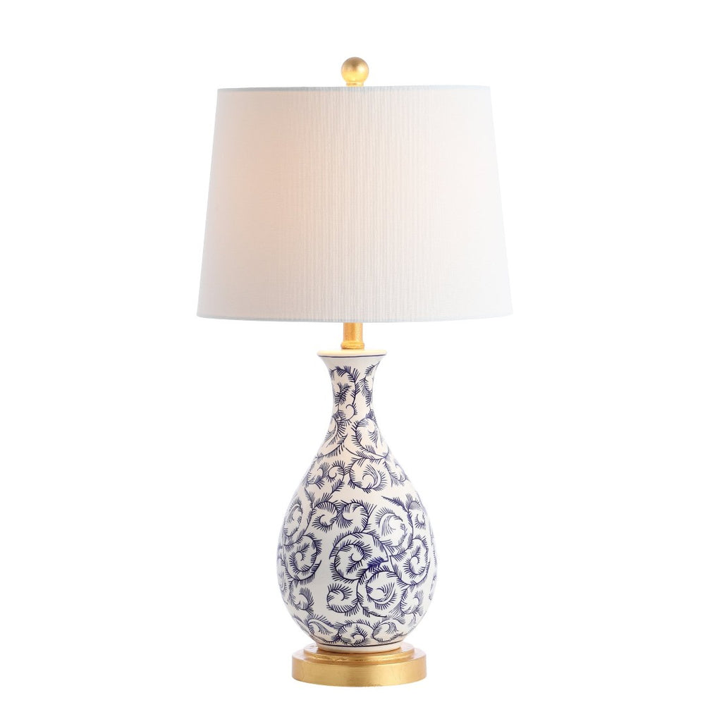Safavieh AVI Table Lamp - Elegant Blue & White Design for Modern Spaces, Perfect for Ambiance & Style TBL4148A-SET2