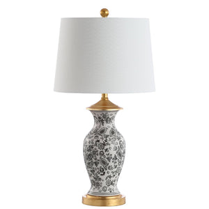 Safavieh KAEDEN, 27-Inch Black and White Ceramic Table Lamp - Modern Elegance for Home or Office Décor TBL4149A-SET2