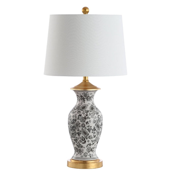 Safavieh KAEDEN, 27-Inch Black and White Ceramic Table Lamp - Modern Elegance for Home or Office Décor TBL4149A-SET2