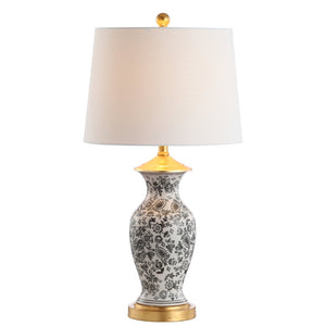 Safavieh KAEDEN, 27-Inch Black and White Ceramic Table Lamp - Modern Elegance for Home or Office Décor TBL4149A-SET2