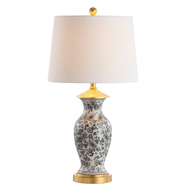 Safavieh KAEDEN, 27-Inch Black and White Ceramic Table Lamp - Modern Elegance for Home or Office Décor TBL4149A-SET2