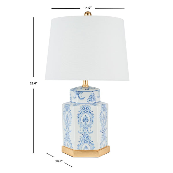 Safavieh BODIN Table Lamp - Elegant Blue & White Porcelain Design for Cozy Ambiance in Any Room TBL4150A-SET2