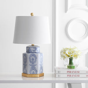 Safavieh BODIN Table Lamp - Elegant Blue & White Porcelain Design for Cozy Ambiance in Any Room TBL4150A-SET2
