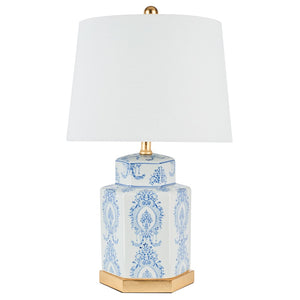 Safavieh BODIN Table Lamp - Elegant Blue & White Porcelain Design for Cozy Ambiance in Any Room TBL4150A-SET2