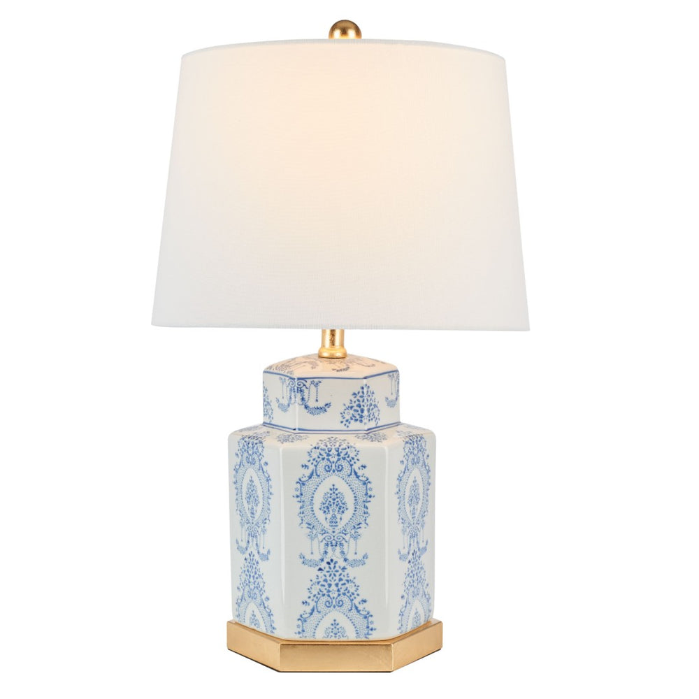 Safavieh BODIN Table Lamp - Elegant Blue & White Porcelain Design for Cozy Ambiance in Any Room TBL4150A-SET2