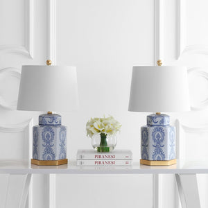 Safavieh BODIN Table Lamp - Elegant Blue & White Porcelain Design for Cozy Ambiance in Any Room TBL4150A-SET2
