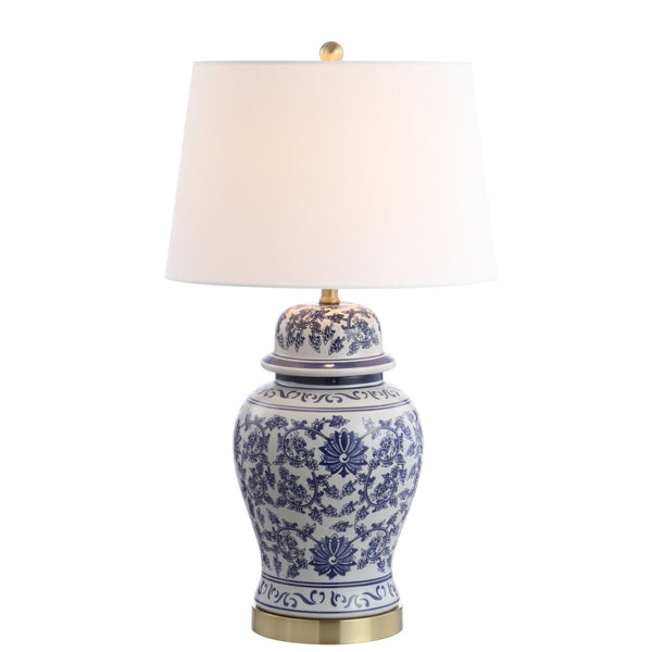 Safavieh ARWEN Table Lamp - Elegant Blue & White Design for Ambient Lighting in Any Room or Office Space TBL4153A-SET2