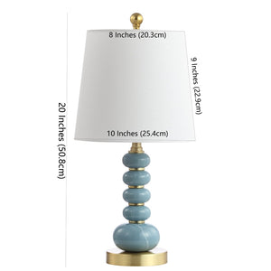 Safavieh TRACE Table Lamp in Elegant Blue-Grey Finish - Modern Design for Ambiance and Functionality! TBL4164A