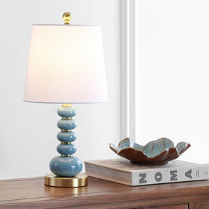 Safavieh TRACE Table Lamp in Elegant Blue-Grey Finish - Modern Design for Ambiance and Functionality! TBL4164A