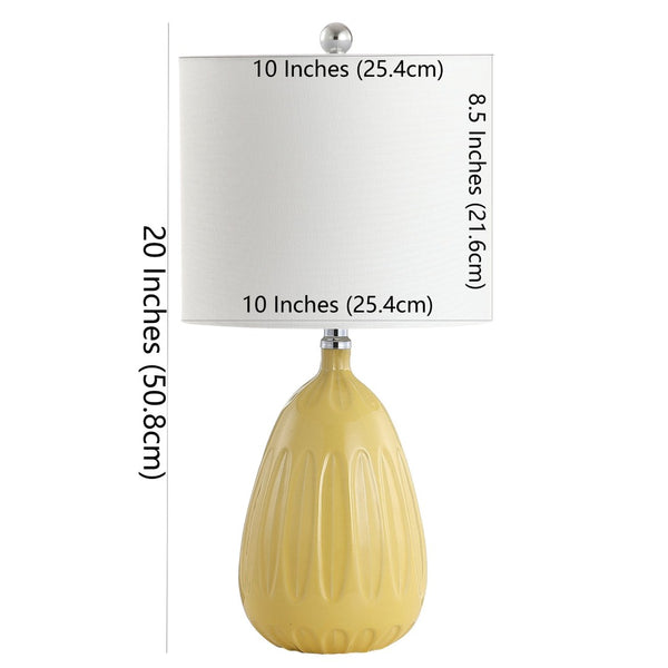Safavieh LINNETT Table Lamp - Elegant Accent Lighting for Modern and Classic Interiors with Ambient Glow Yellow TBL4165A