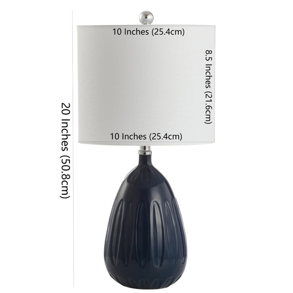 Safavieh LINNETT Table Lamp - Elegant Accent Lighting for Modern and Classic Interiors with Ambient Glow Navy TBL4165B