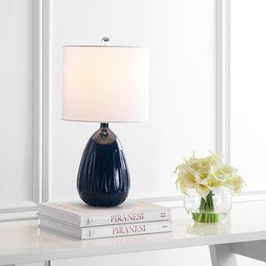 Safavieh LINNETT Table Lamp - Elegant Accent Lighting for Modern and Classic Interiors with Ambient Glow Navy TBL4165B