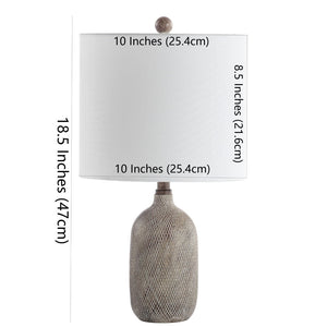 Safavieh ALVARO Table Lamp in Dark Grey - Stylish, Versatile Lighting for Modern & Classic Interiors, 18.5" H TBL4170A