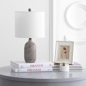 Safavieh ALVARO Table Lamp in Dark Grey - Stylish, Versatile Lighting for Modern & Classic Interiors, 18.5" H TBL4170A