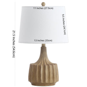 Safavieh SHILOH, Elegant 21.5-Inch White Resin Table Lamp for Modern Home Décor & Inviting Illumination TBL4173A