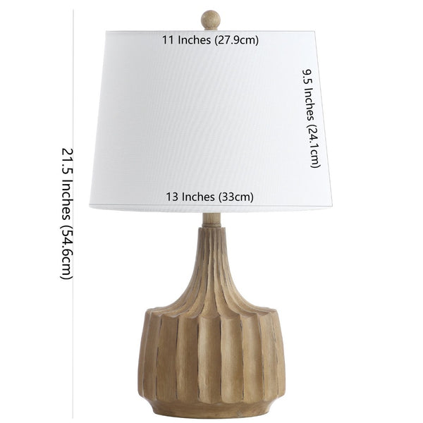 Safavieh SHILOH, Elegant 21.5-Inch White Resin Table Lamp for Modern Home Décor & Inviting Illumination TBL4173A