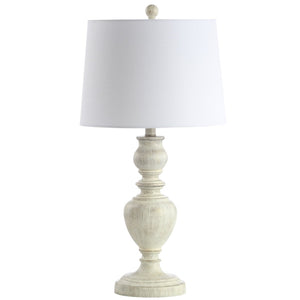 Safavieh ZABI Table Lamp in Elegant White Wash Finish – Perfect for Bedside, Living Room, or Entryway Decor TBL4176A-SET2