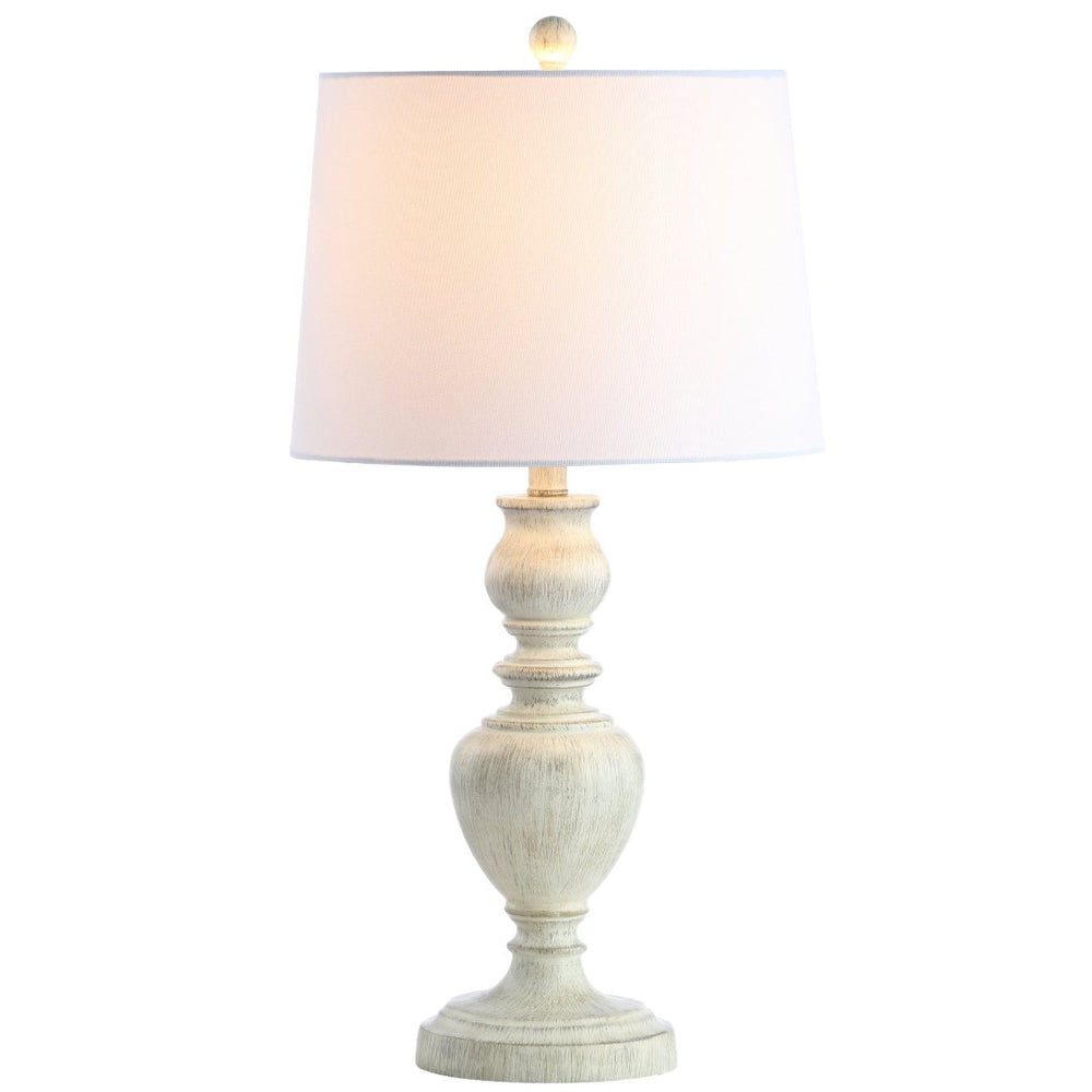 Safavieh ZABI Table Lamp in Elegant White Wash Finish – Perfect for Bedside, Living Room, or Entryway Decor TBL4176A-SET2