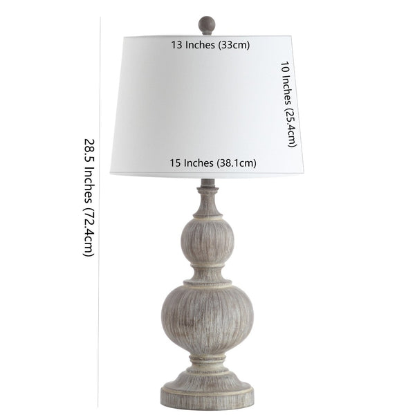 Safavieh EPHRAIM Table Lamp - Elegant Faux Wood Design for Cozy Lighting in Any Room, 15" x 28.5" Size TBL4178A-SET2
