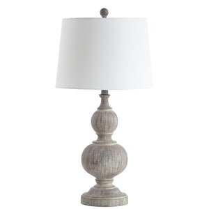 Safavieh EPHRAIM Table Lamp - Elegant Faux Wood Design for Cozy Lighting in Any Room, 15" x 28.5" Size TBL4178A-SET2