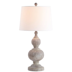 Safavieh EPHRAIM Table Lamp - Elegant Faux Wood Design for Cozy Lighting in Any Room, 15" x 28.5" Size TBL4178A-SET2