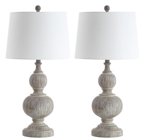 Safavieh EPHRAIM Table Lamp - Elegant Faux Wood Design for Cozy Lighting in Any Room, 15" x 28.5" Size TBL4178A-SET2