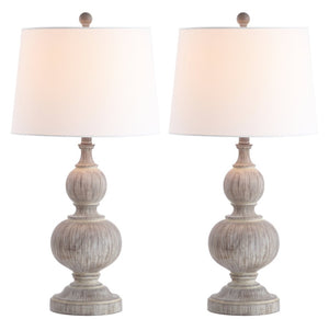 Safavieh EPHRAIM Table Lamp - Elegant Faux Wood Design for Cozy Lighting in Any Room, 15" x 28.5" Size TBL4178A-SET2