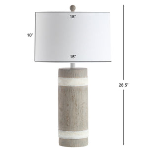 Safavieh BRIXTON Table Lamp - Stylish Brown & White Accent Lighting for Modern Homes & Versatile Decor TBL4181A-SET2