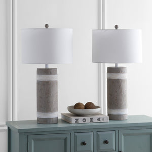 Safavieh BRIXTON Table Lamp - Stylish Brown & White Accent Lighting for Modern Homes & Versatile Decor TBL4181A-SET2