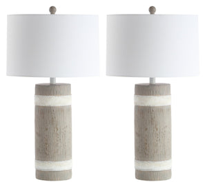 Safavieh BRIXTON Table Lamp - Stylish Brown & White Accent Lighting for Modern Homes & Versatile Decor TBL4181A-SET2
