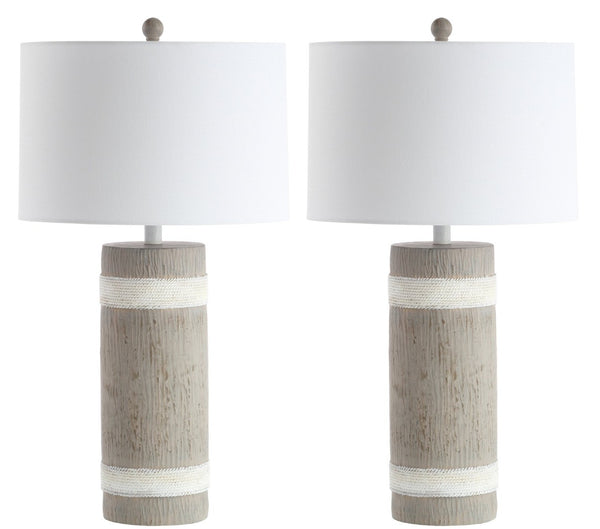 Safavieh BRIXTON Table Lamp - Stylish Brown & White Accent Lighting for Modern Homes & Versatile Decor TBL4181A-SET2