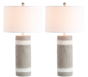 Safavieh BRIXTON Table Lamp - Stylish Brown & White Accent Lighting for Modern Homes & Versatile Decor TBL4181A-SET2