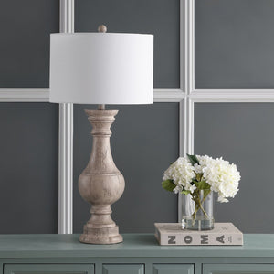Safavieh SAVION Table Lamp - White Wash Finish for Cozy Ambiance, Timeless Design for Any Room Décor TBL4182A-SET2