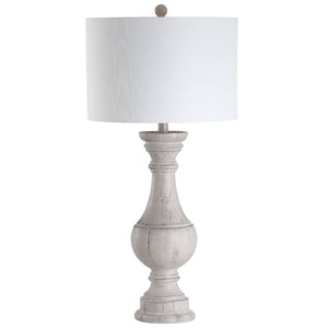 Safavieh SAVION Table Lamp - White Wash Finish for Cozy Ambiance, Timeless Design for Any Room Décor TBL4182A-SET2