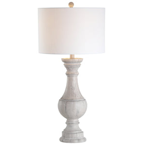 Safavieh SAVION Table Lamp - White Wash Finish for Cozy Ambiance, Timeless Design for Any Room Décor TBL4182A-SET2