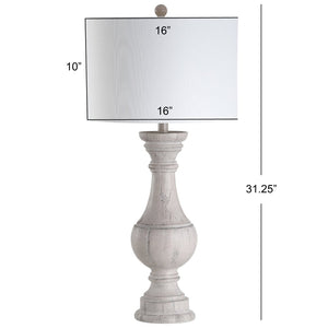 Safavieh SAVION Table Lamp - White Wash Finish for Cozy Ambiance, Timeless Design for Any Room Décor TBL4182A-SET2
