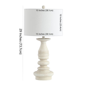Safavieh JARETH Table Lamp - Elegant Matte White Design for Contemporary Interiors, Perfect Ambient Lighting TBL4183A-SET2