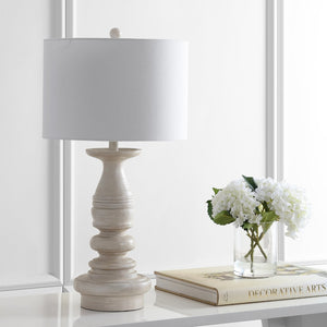 Safavieh JARETH Table Lamp - Elegant Matte White Design for Contemporary Interiors, Perfect Ambient Lighting TBL4183A-SET2