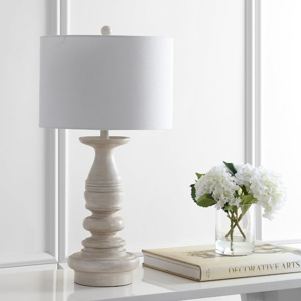Safavieh JARETH Table Lamp - Elegant Matte White Design for Contemporary Interiors, Perfect Ambient Lighting TBL4183A-SET2