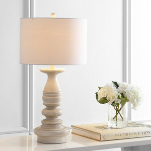 Safavieh JARETH Table Lamp - Elegant Matte White Design for Contemporary Interiors, Perfect Ambient Lighting TBL4183A-SET2