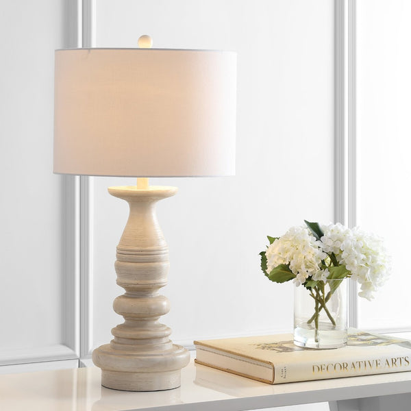Safavieh JARETH Table Lamp - Elegant Matte White Design for Contemporary Interiors, Perfect Ambient Lighting TBL4183A-SET2