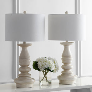 Safavieh JARETH Table Lamp - Elegant Matte White Design for Contemporary Interiors, Perfect Ambient Lighting TBL4183A-SET2
