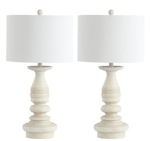 Safavieh JARETH Table Lamp - Elegant Matte White Design for Contemporary Interiors, Perfect Ambient Lighting TBL4183A-SET2
