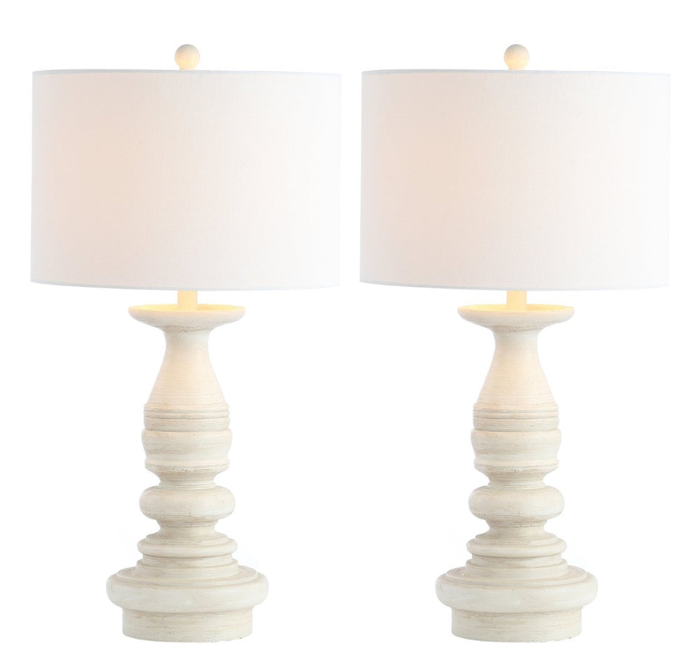 Safavieh JARETH Table Lamp - Elegant Matte White Design for Contemporary Interiors, Perfect Ambient Lighting TBL4183A-SET2