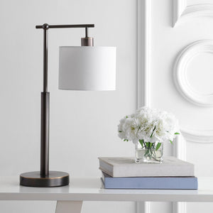 Safavieh HARLAN, Elegant 22.75-Inch Bronze Iron Table Lamp for Cozy Ambiance in Any Room or Office Decor TBL4184A
